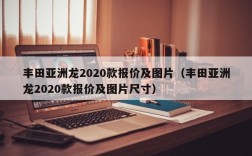 丰田亚洲龙2020款报价及图片（丰田亚洲龙2020款报价及图片尺寸）