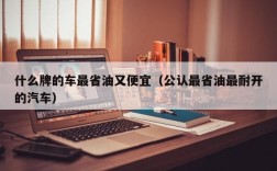 什么牌的车最省油又便宜（公认最省油最耐开的汽车）