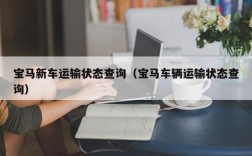 宝马新车运输状态查询（宝马车辆运输状态查询）