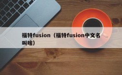 福特fusion（福特fusion中文名叫啥）