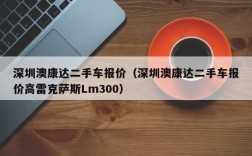 深圳澳康达二手车报价（深圳澳康达二手车报价高雷克萨斯Lm300）