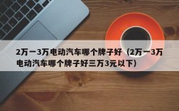 2万一3万电动汽车哪个牌子好（2万一3万电动汽车哪个牌子好三万3元以下）