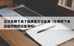 正式车牌下来了临牌是否还能用（车牌照下来后临时牌照还能用吗）