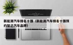 新能源汽车排名十强（新能源汽车排名十强预约智己汽车品牌）