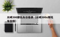 川崎300摩托车价格表（川崎300x摩托车价格）