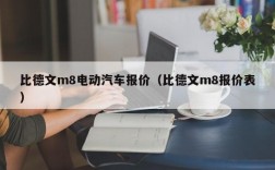 比德文m8电动汽车报价（比德文m8报价表）