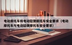 电动摩托车和电动轻便摩托车安全要求（电动摩托车与电动轻便摩托车安全要求）