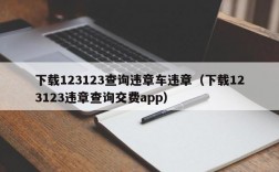 下载123123查询违章车违章（下载123123违章查询交费app）