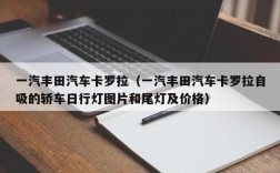 一汽丰田汽车卡罗拉（一汽丰田汽车卡罗拉自吸的轿车日行灯图片和尾灯及价格）