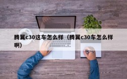 腾翼c30这车怎么样（腾翼c30车怎么样啊）