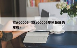 京A00005（京a00005奥迪是谁的车牌）