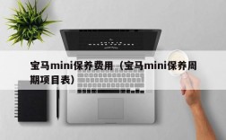 宝马mini保养费用（宝马mini保养周期项目表）