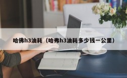 哈佛h3油耗（哈弗h3油耗多少钱一公里）