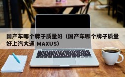 国产车哪个牌子质量好（国产车哪个牌子质量好上汽大通 MAXUS）