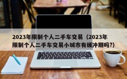 2023年限制个人二手车交易（2023年限制个人二手车交易小城市有缓冲期吗?）