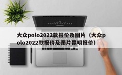 大众polo2022款报价及图片（大众polo2022款报价及图片昆明报价）