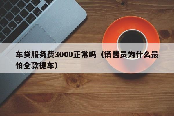 车贷服务费3000正常吗（销售员为什么最怕全款提车）-图1